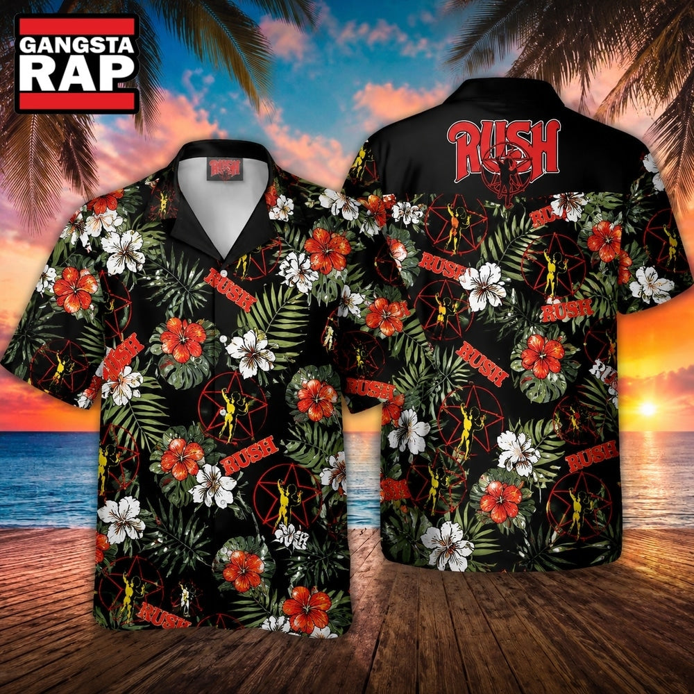 Rush Floral Spirit of Radio Hawaiian Shirt, Music Hawaiian Shirt