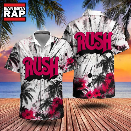 Rush Retro Logo Classic Hawaiian Shirt, Music Hawaiian Shirt