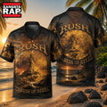 Rush Rock Band Caress of Steel Hawaiian Shirt, Music Hawaiian Shirt