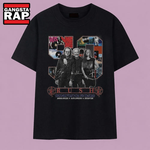 Rush Thank You For 50 Years Signatures Vintage Rock Band T Shirt, Music 2D Shirt