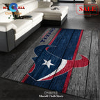 [SALE] HOUSTON TEXANS NFL TEAM LOGO WOODEN STYLE STYLE NICE GIFT HOME DECOR RECTANGLE AREA RUG - Indoor Outdoor Rugs