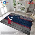 [SALE] HOUSTON TEXANS NFL TEAM LOGO WOODEN STYLE STYLE NICE GIFT HOME DECOR RECTANGLE AREA RUG - Indoor Outdoor Rugs