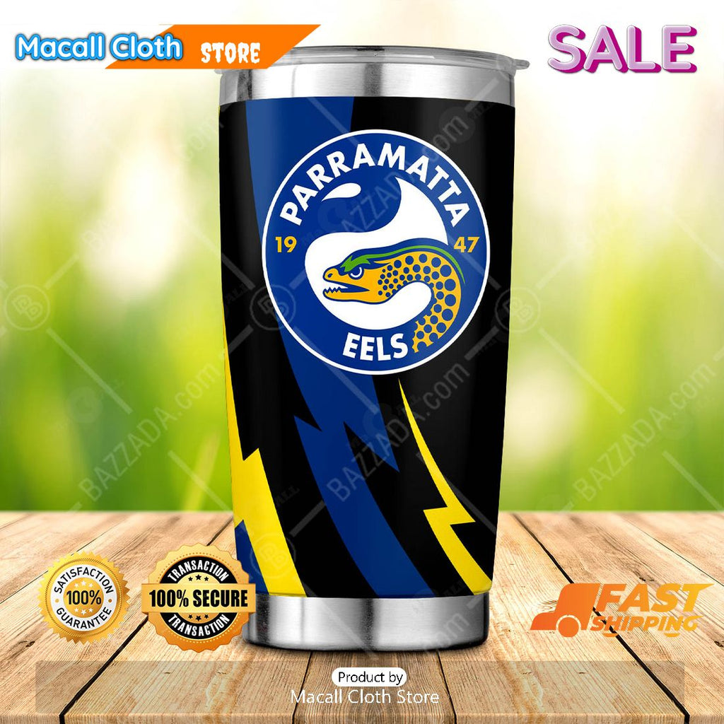 SALE Personalize NRL Big Logo Team Parramatta Eels Tumbler