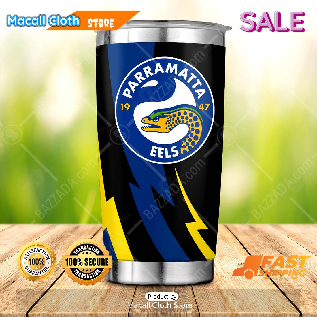 SALE Personalize NRL Big Logo Team Parramatta Eels Tumbler