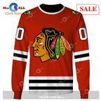 [SALE] Personalized Chicago Blackhawks Throwback Vintage NHL Hockey Jersey Hoodie Sweatshirt 3D