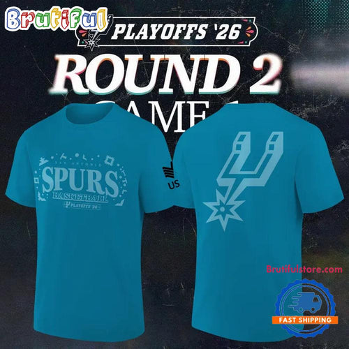 San Antonio Spurs 2026 Round 2 Playoff Limited Edition 3D Shirt