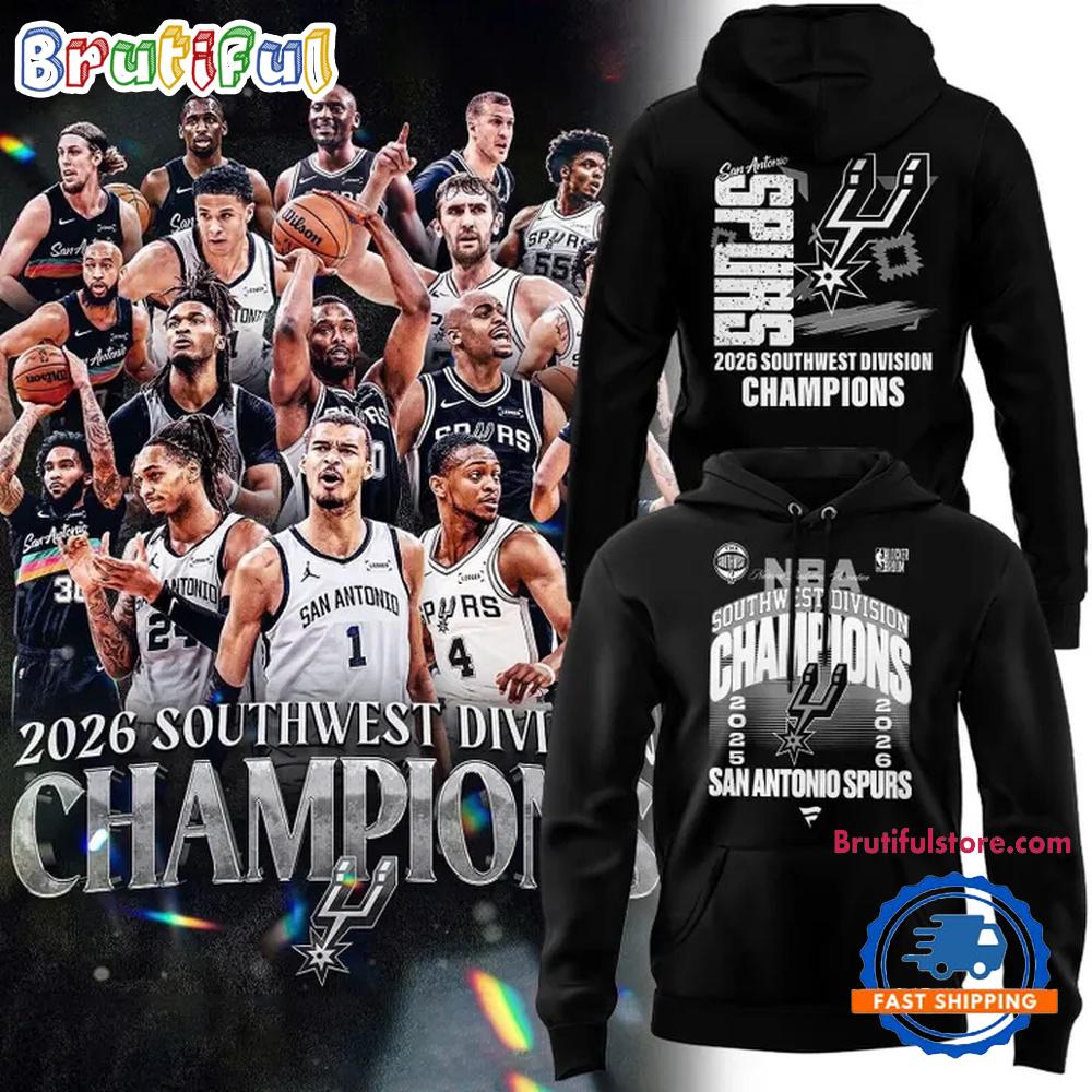 San Antonio Spurs 2026 Southwest Division Champions Limited Hoodie T-Shirt