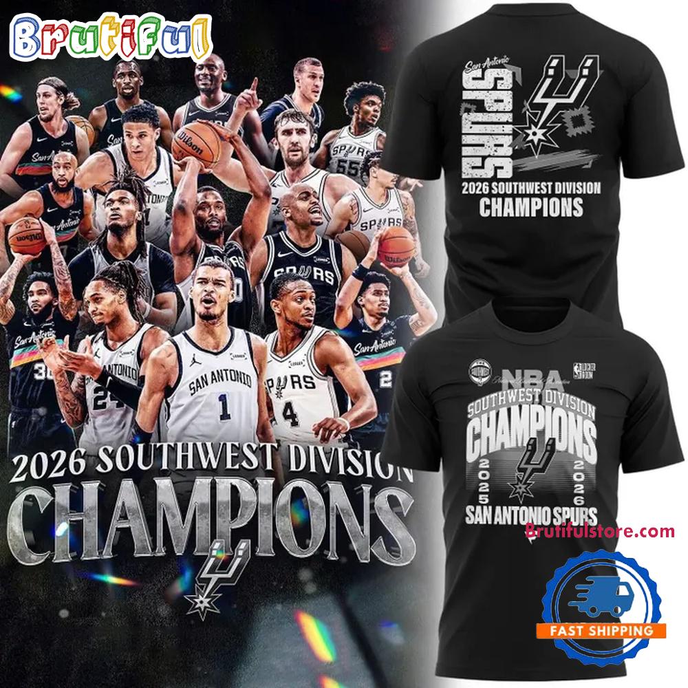 San Antonio Spurs 2026 Southwest Division Champions Limited Hoodie T-Shirt