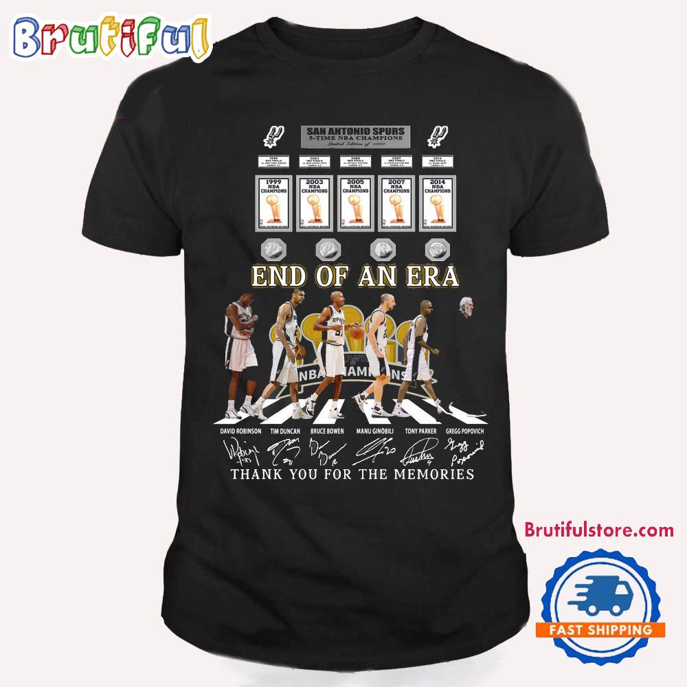 San Antonio Spurs End Of An Era 2025 T Shirts
