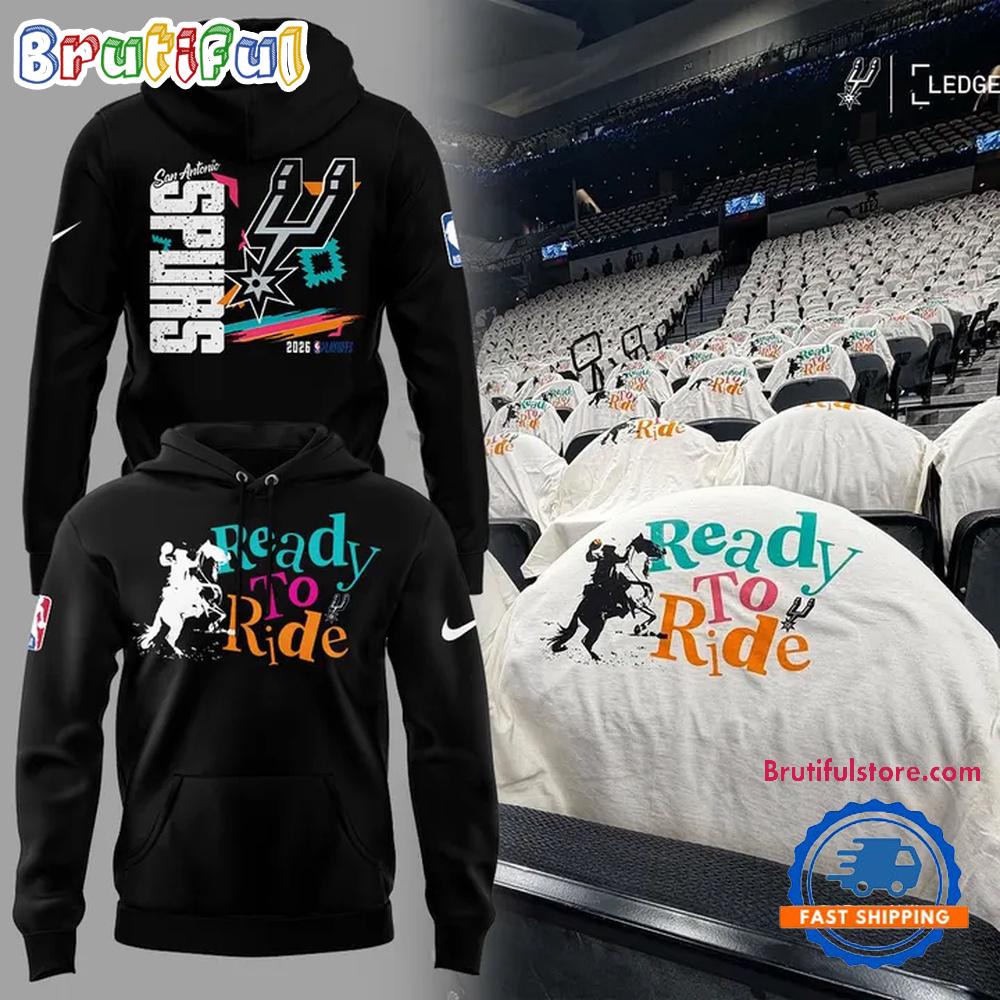 San Antonio Spurs Ready To Ride 2026 All Over Print Hoodie