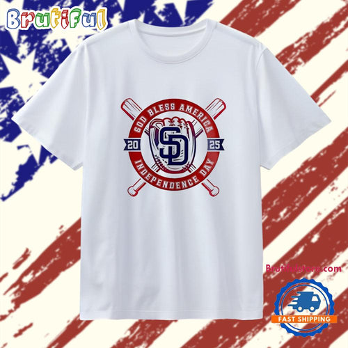 San Diego Padres God bless America Independence Day 2025 T Shirt