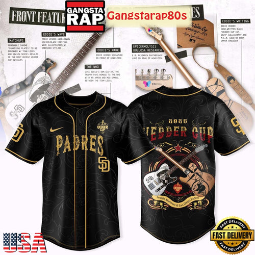San Diego Padres x Vedder Cup 2025 Special Baseball Jersey