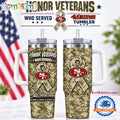 San Francisco 49ers 2026 NFL Honor Veterans Camo Stanley Tumbler