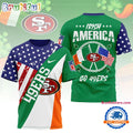 San Francisco 49ers 2026 NFL Irish America Limited Edition 3D T Shirt