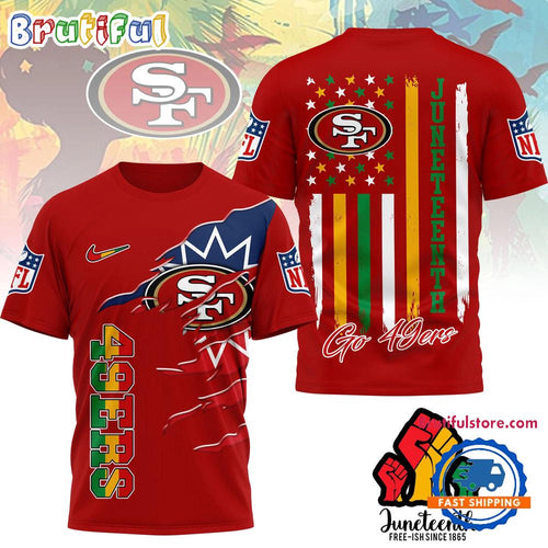 San Francisco 49ers 2026 NFL Juneteenth Freedom Limited Edition 3D Shirt