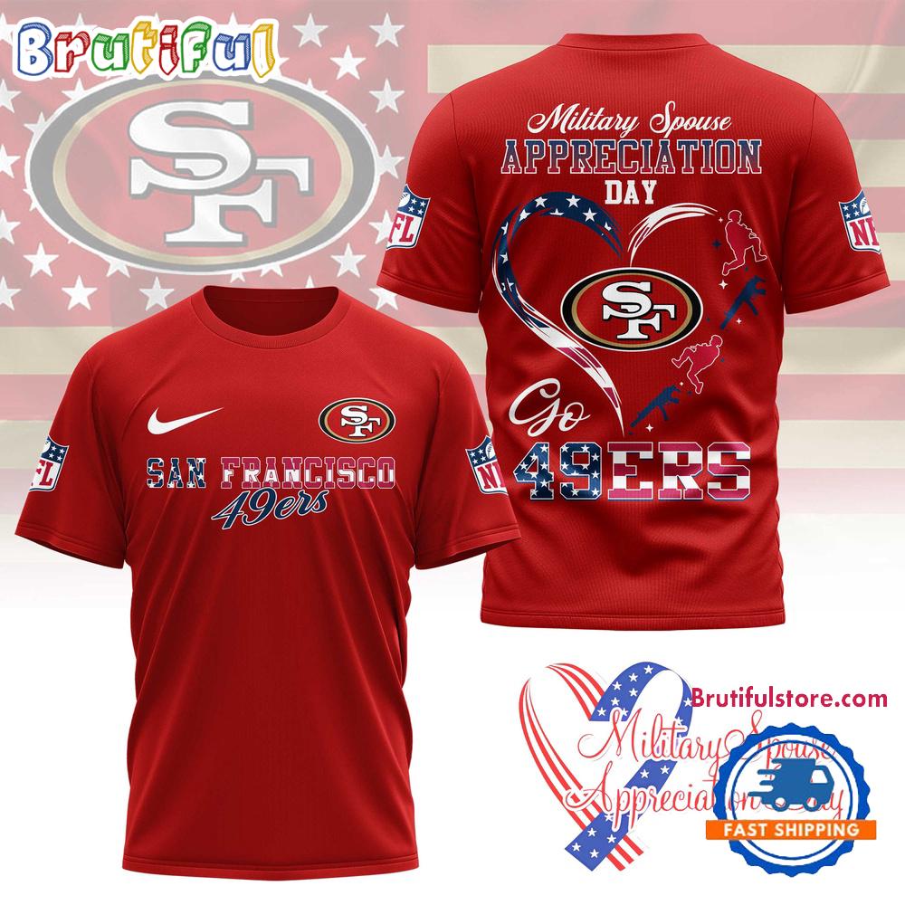 San Francisco 49ers 2026 NFL Military Spouse Appreciation Day 3D Shirt