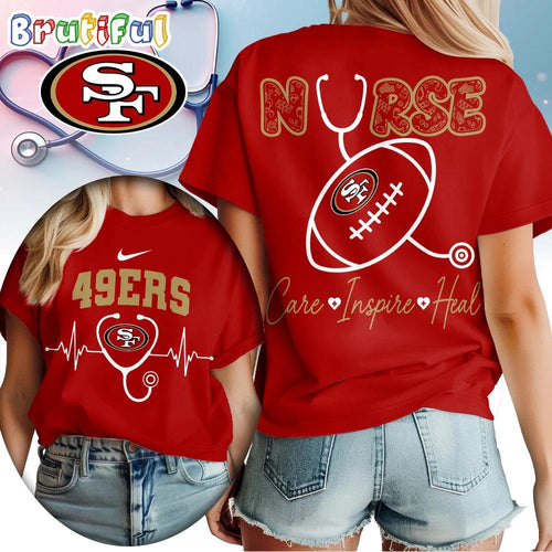 San Francisco 49ers 2026 NFL Nurse Care Inspire Heal Unisex 3D Shirt