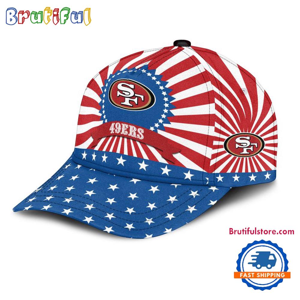 San Francisco 49ers American Flag Pattern Independence Day Baseball Cap