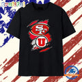 San Francisco 49ers and Utah Utes Ripped Logo T Shirt