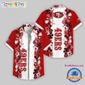 San Francisco 49ers Flower Pattern Summer Beach Aloha Hawaii Shirt