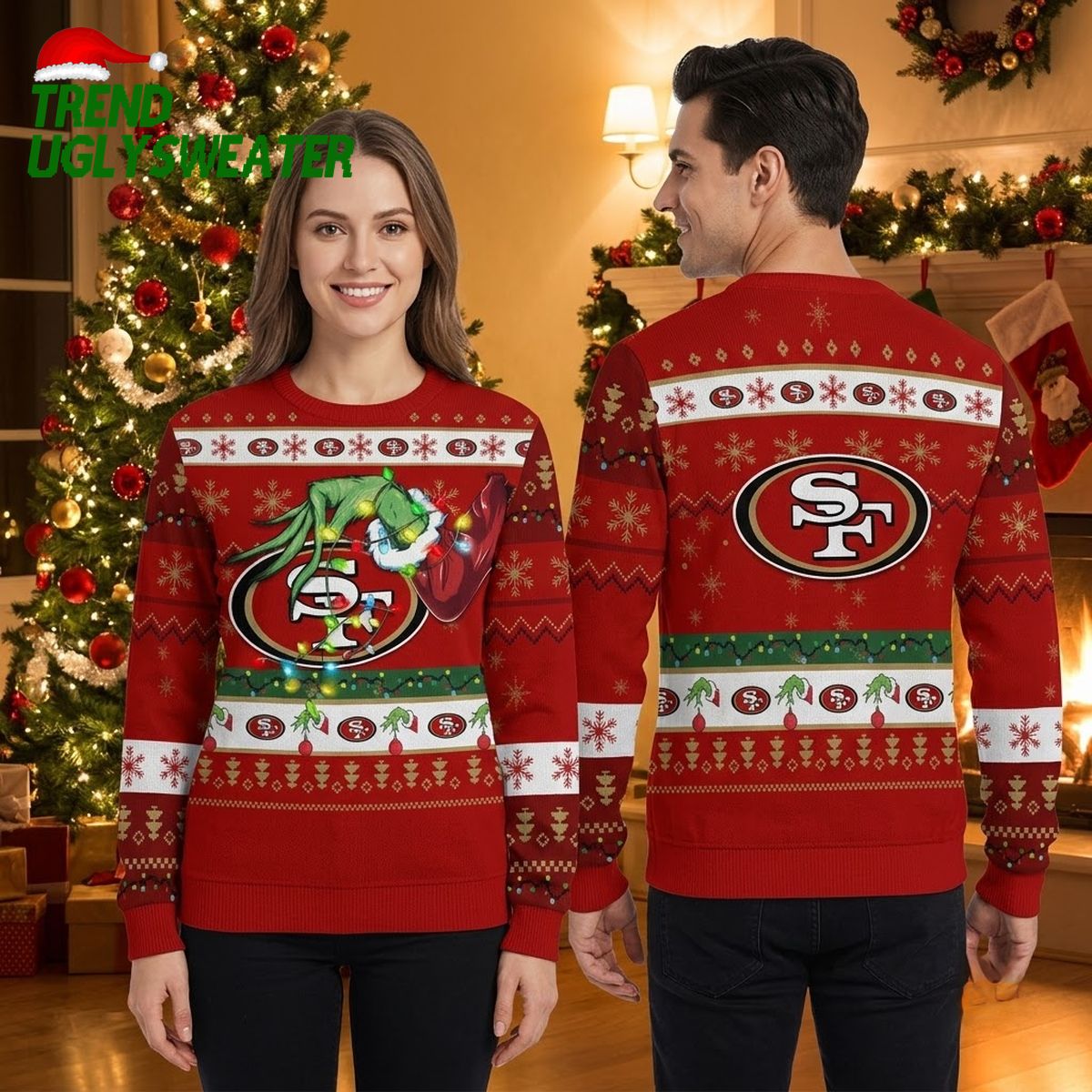 San Francisco 49ers Grinch Christmas Ugly Christmas Sweater