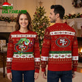 San Francisco 49ers Grinch Hand Holding Football Ugly Christmas Sweater