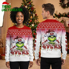 San Francisco 49ers Grinch Santa Hat Christmas Ugly Christmas Sweater