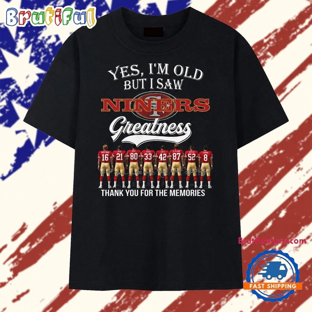 San Francisco 49ers Legends Greatness Thank You For The Memories Graphic T Shirt