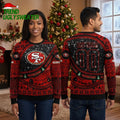 San Francisco 49ers Logo Snowflake Reindeer Ugly Christmas Sweater