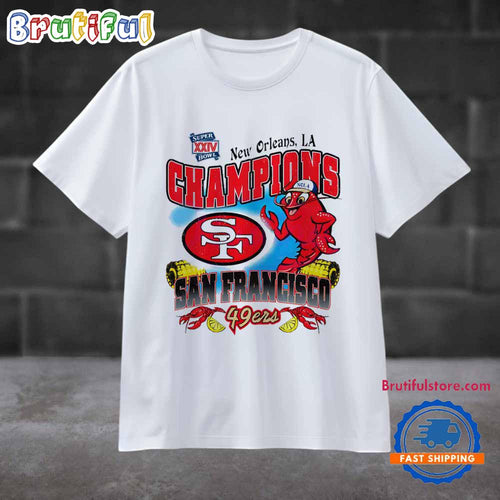 San Francisco 49ers New Orleans Super Bowl Xxiv Champion T Shirt