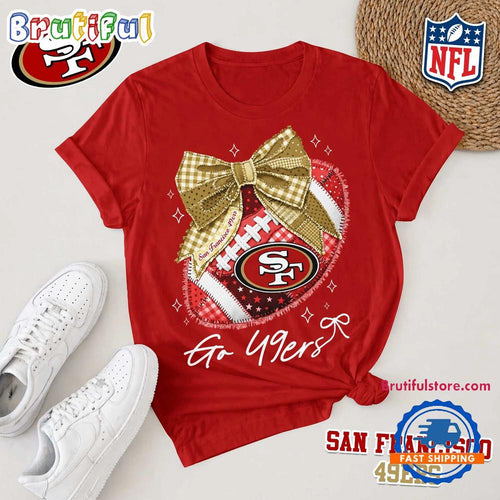 San Francisco 49ers NFL Bow Football Limited Edition 3D Shirt