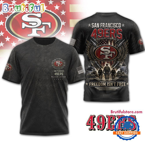 San Francisco 49ers NFL Freedom Team Military 3D T Shirt