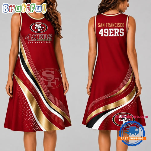 San Francisco 49ers NFL Team Pride Women’s Sleeveless Dress