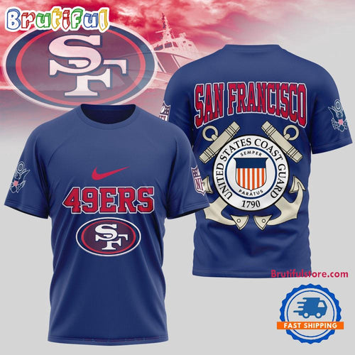 San Francisco 49ers NFL United States Coast Guard Limited 3D Shirt