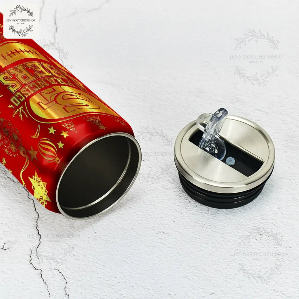 San Francisco 49ers x Christmas Can Shaped Tumbler Gifts For Fan