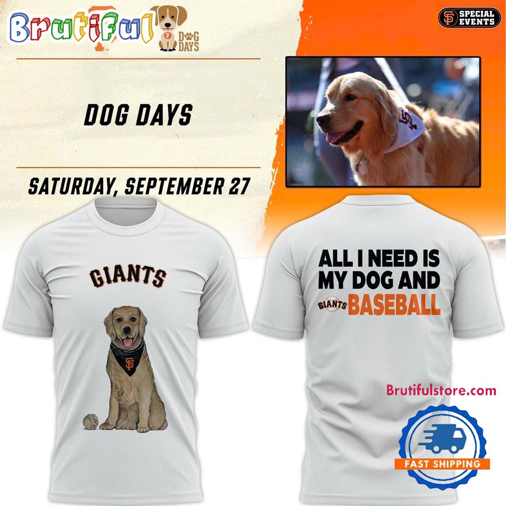 San Francisco Giants Dog Days Golden Retriever T Shirt