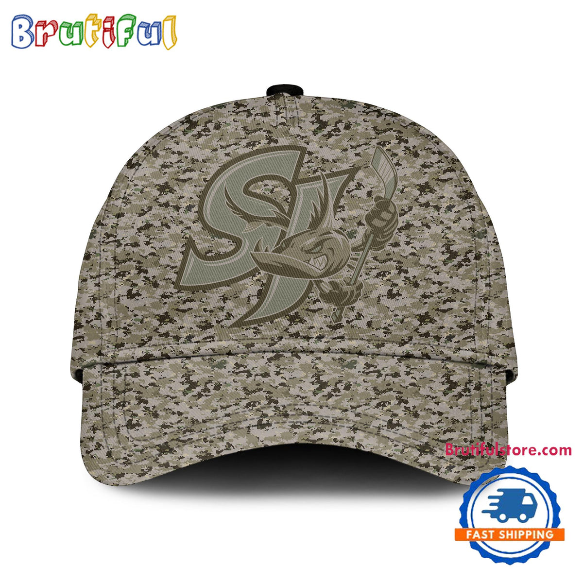 San Jose Barracuda Hockey 2024 Limited Camo Veterans Cap