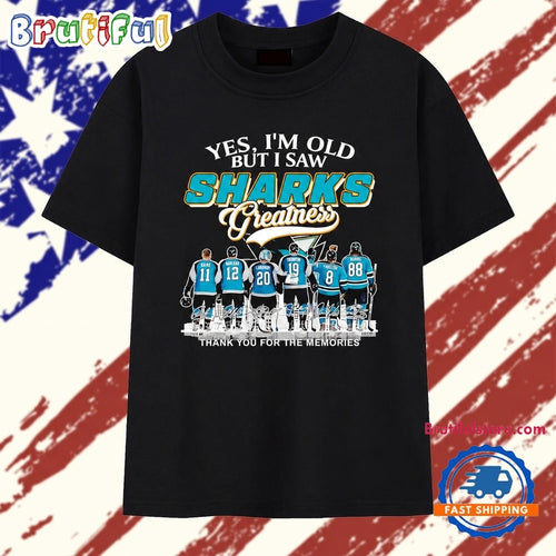 San Jose Sharks Greatness Nolan Marleau Nabokov Thornton Pavelski Burns Signature T Shirt