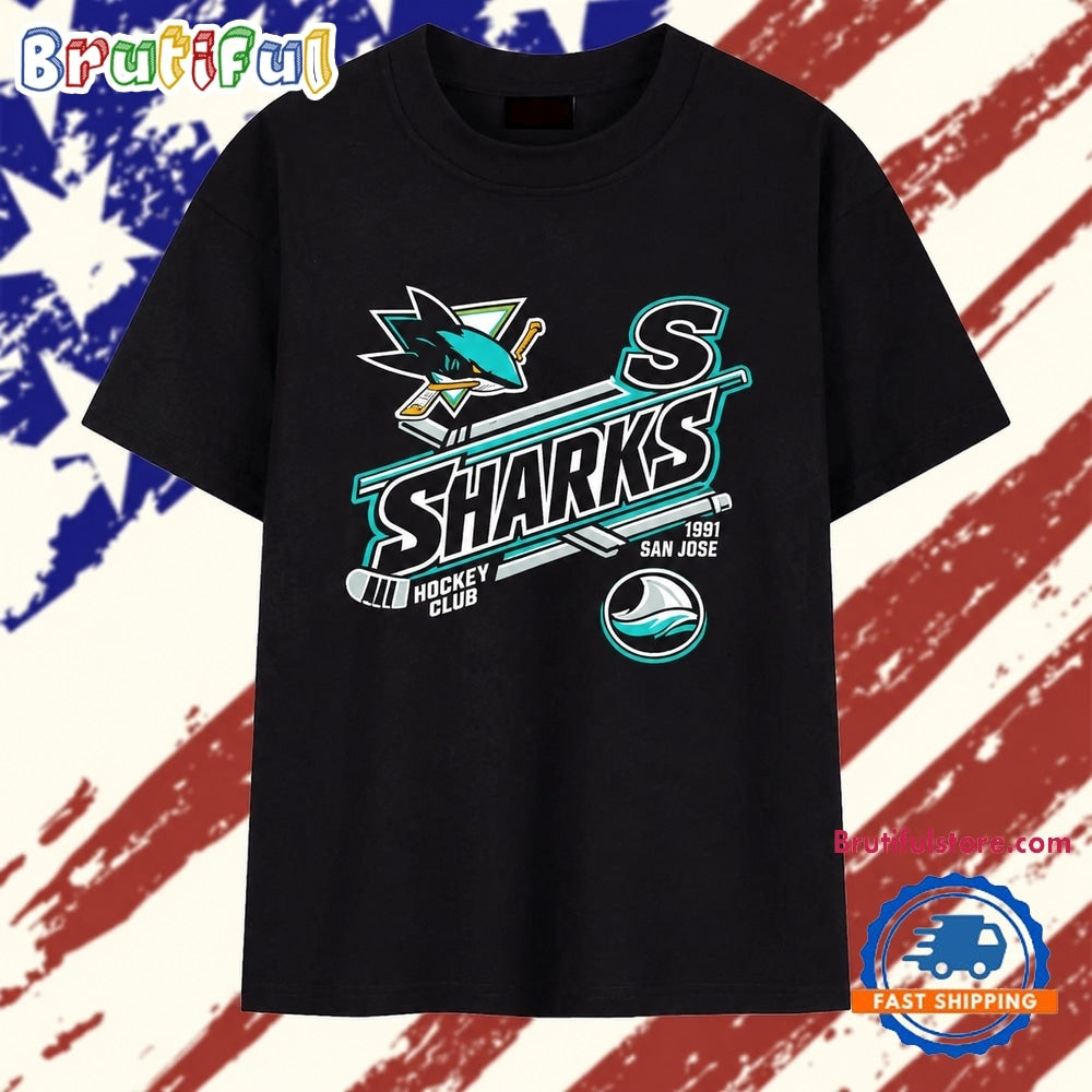 San Jose Sharks Hockey Club 1991 NHL T Shirt