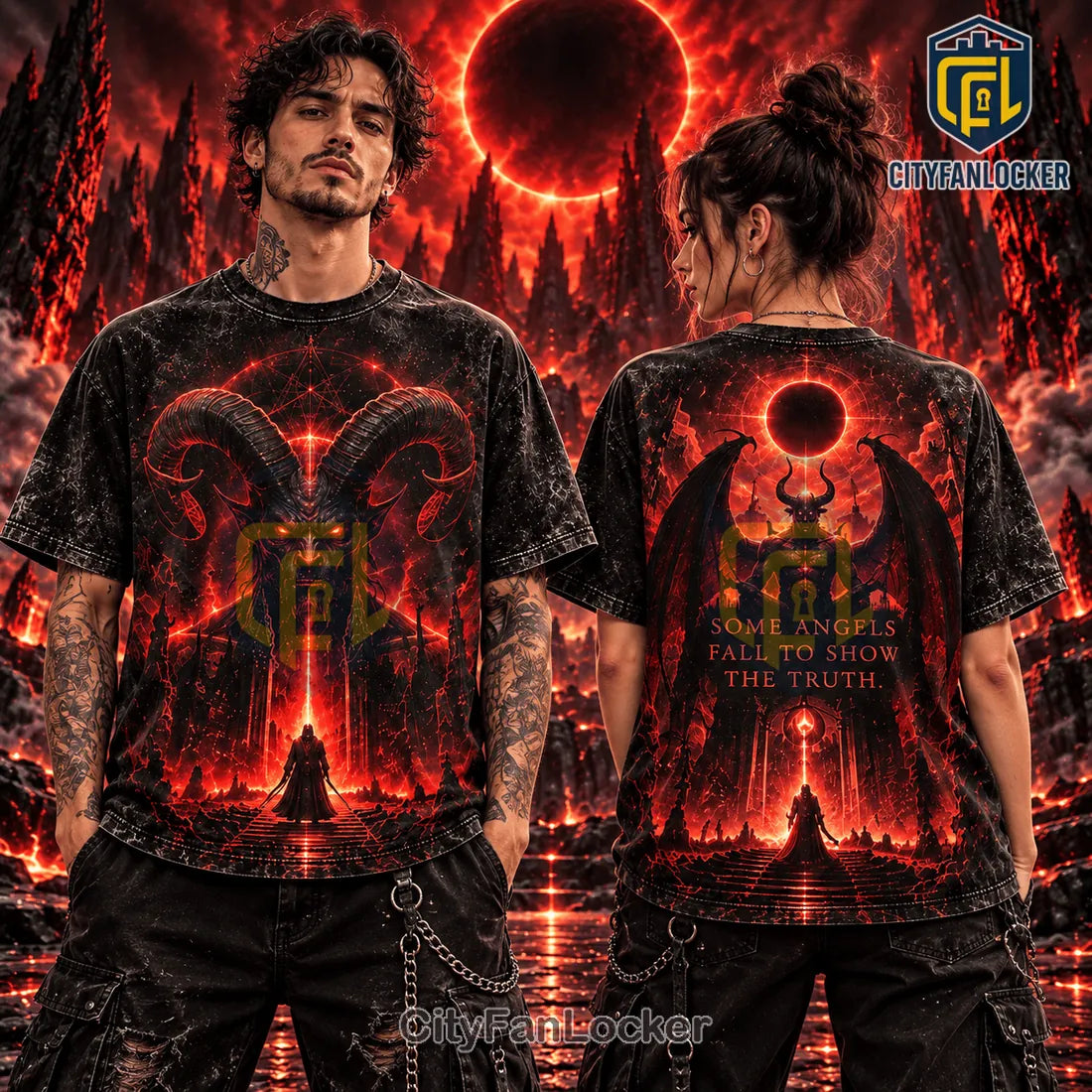 Satan Baphomet Horned Demon Fallen Angel Shirt