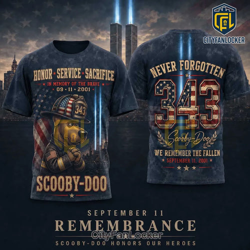 Scooby-Doo 9/11 Remembrance Firefighter T-Shirt