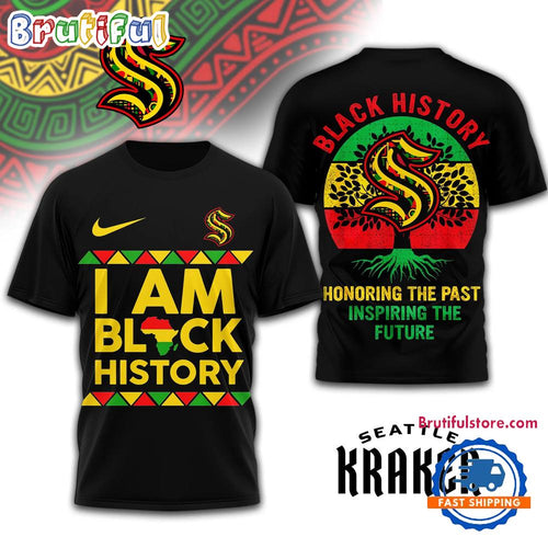 Seattle Kraken 2026 NHL Black History Limited Edition 3D Shirt Hoodie T-Shirt