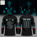 Seattle Kraken Grow In Dark Awakes Custom Black Hockey Jersey