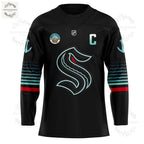 Seattle Kraken Grow In Dark Awakes Custom Black Hockey Jersey