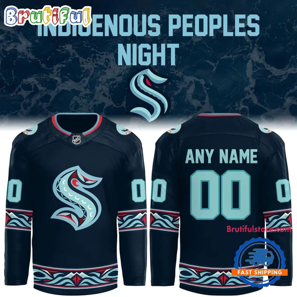 Seattle Kraken Indigenous Peoples Night 2026 Custom Hockey Jersey