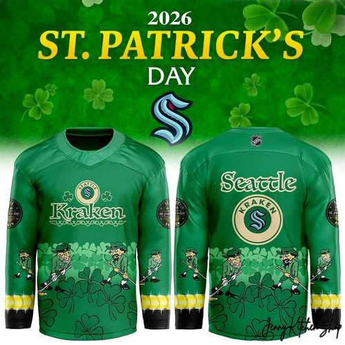 Seattle Kraken St. Patrick’s Day 2026 Exclusive Hockey Jersey