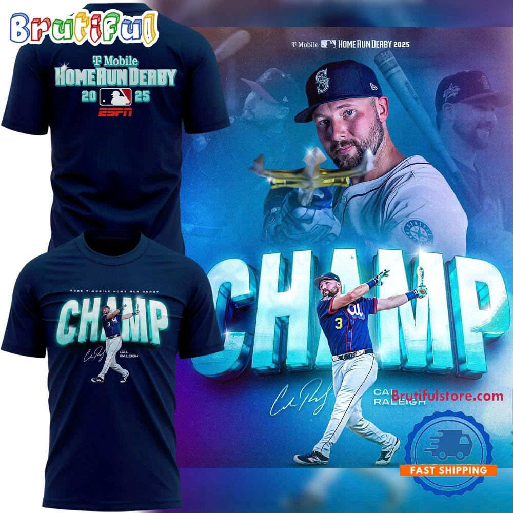 Seattle Mariners Cal Raleigh Home Run Derby Champ 2025 T Shirt