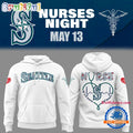 Seattle Mariners NURSES NIGHT White Hoodie T-Shirt