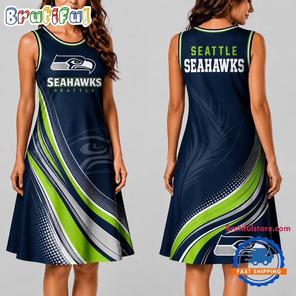 Seattle Seahawk NFL Team Pride Women’s Sleeveless Dress