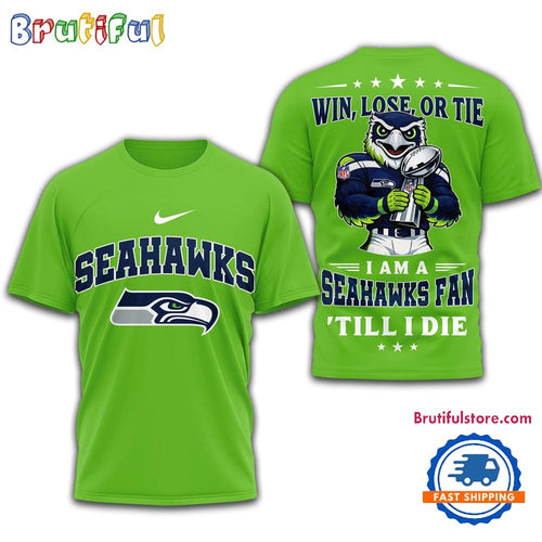 Seattle Seahawks 2026 NFL Football Fan Till I Die Mascot Special New T Shirt